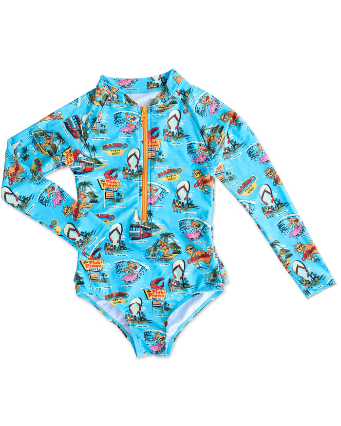 Kip&Co x Mambo Mambo World Long Sleeve Bathers