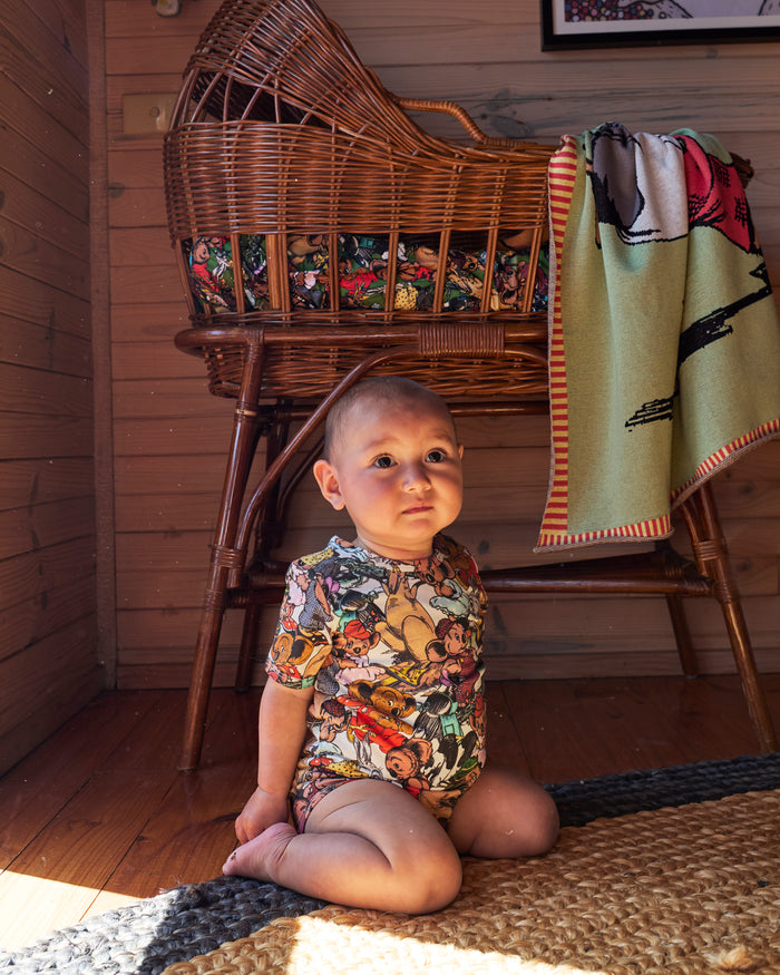 Kip&Co x Blinky Bill Blinky And Friends Organic Short Sleeve Romper