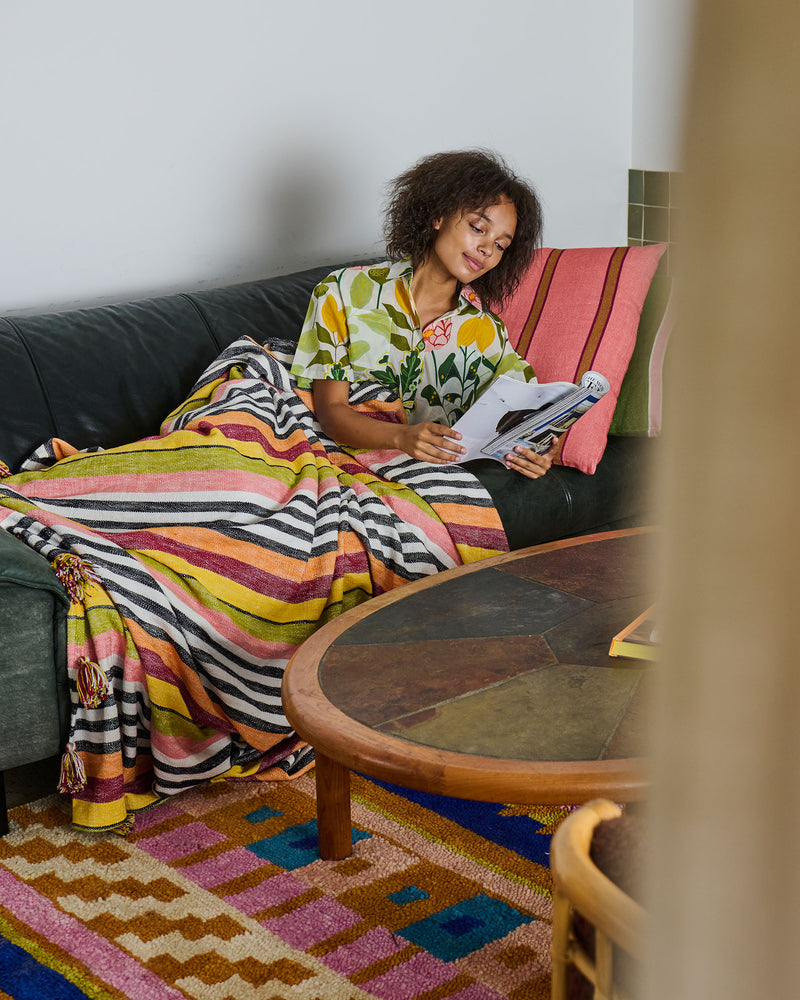 Casablanca Stripe Woven Throw