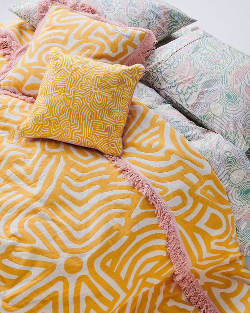 Kalaya Tjukurpa Straw Woven Cushion