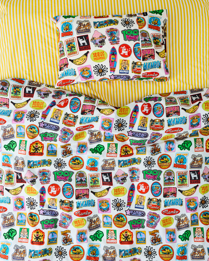 Kip&Co x Mambo Sticker Club Organic Cotton Pillowcase