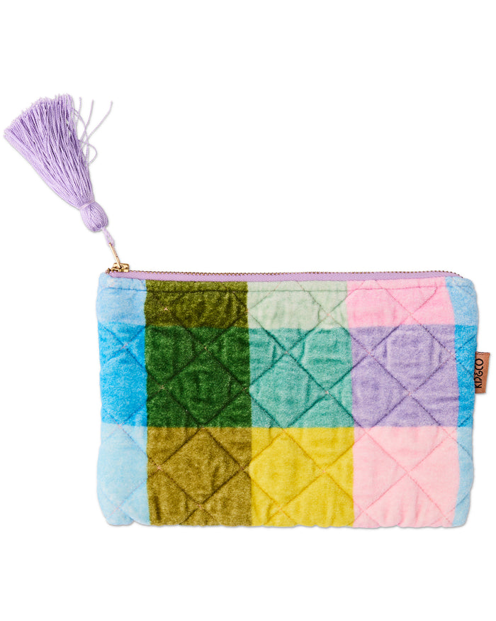 Sorbet Tartan Velvet Cosmetics Purse
