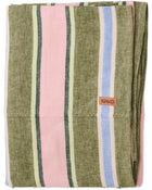 Cactus Stripe Linen Flat Sheet