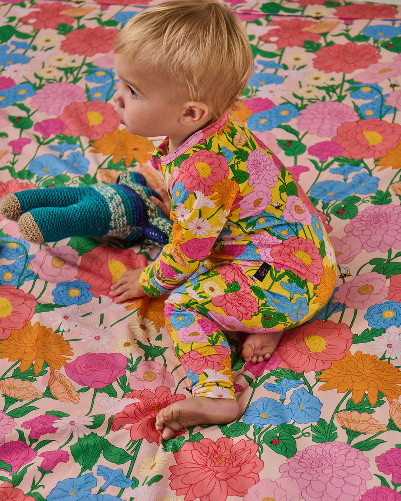 Follow The Sun Yellow Organic Long Sleeve Zip Romper