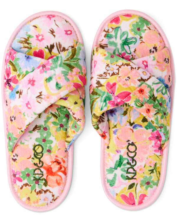 Alfresco Quilted Velvet Adult Slippers