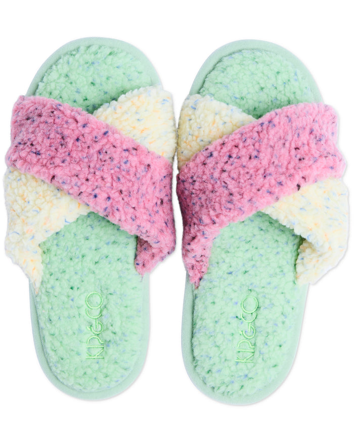 Fairy Bread Sherpa Adult Slippers