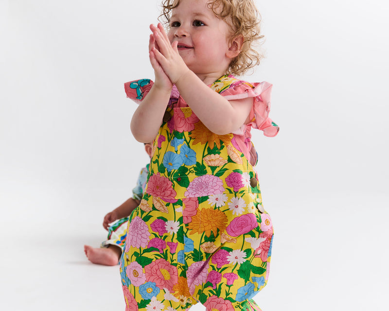 Follow The Sun Baby Cotton Drill Overalls