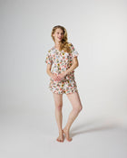 Sweet Life Adult Organic Cotton Short Sleeve T-Shirt & Shorts Pyjama Set