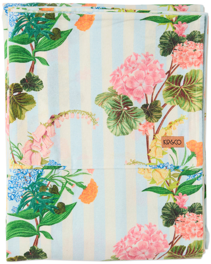 Bouquet Beauty Stripe Flannelette Flat Sheet