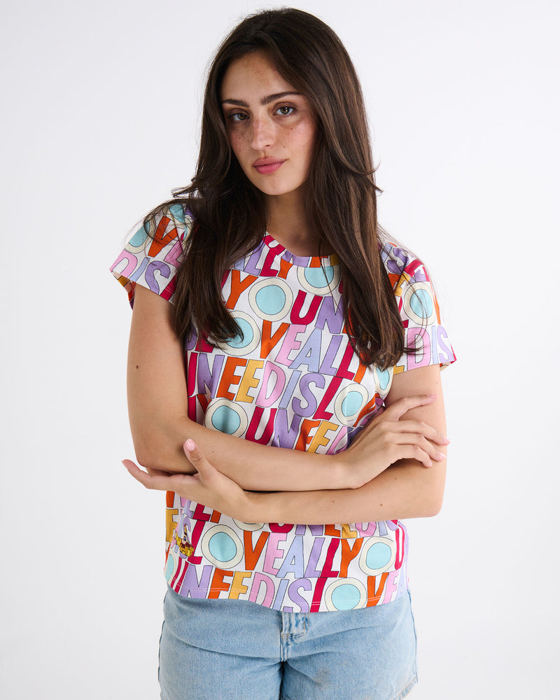 Kip&Co x The Beatles All You Need Is Love Adult Organic Cotton T-shirt