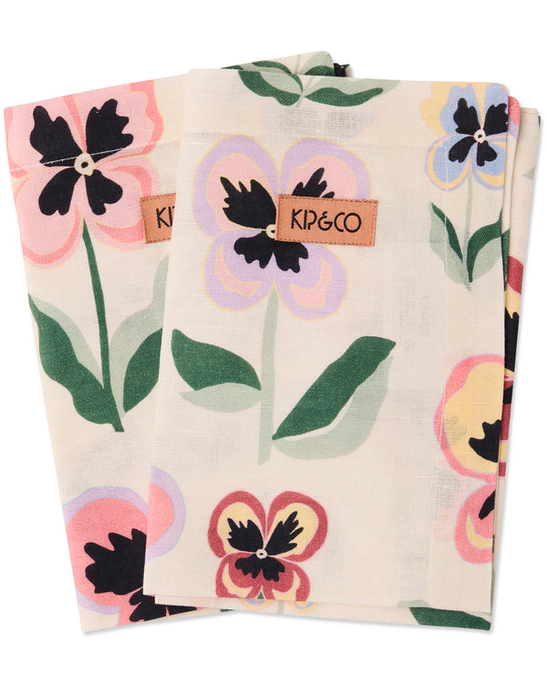 Pretty Pansy 4P Napkin Set