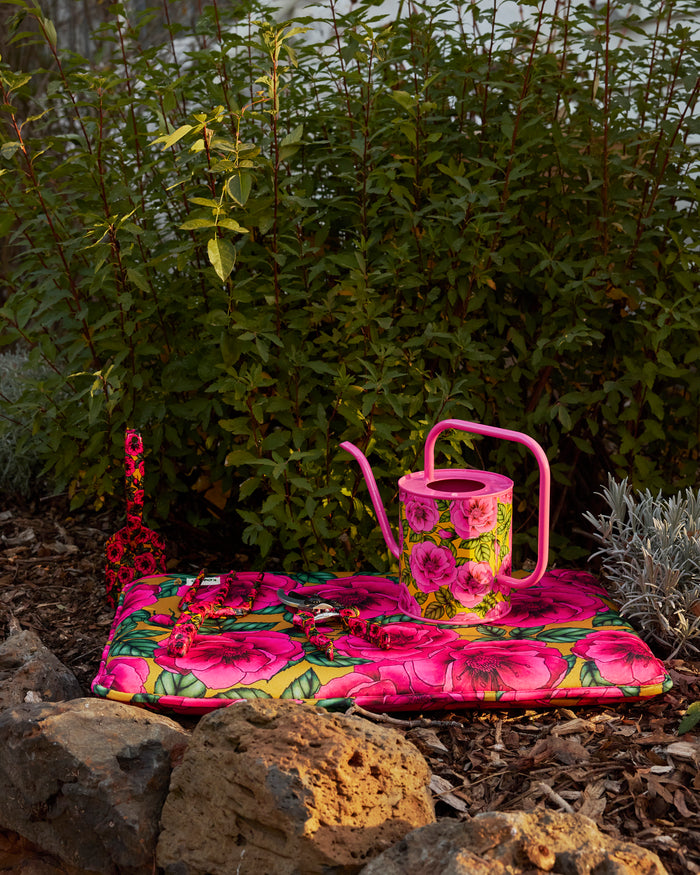 Golden Peony Garden Kneeling Mat