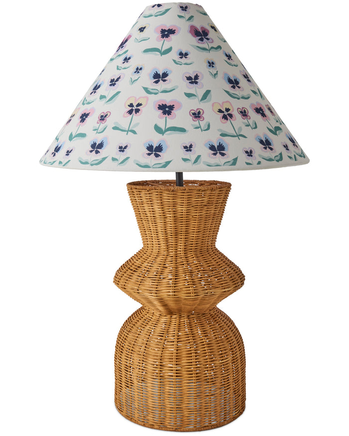Pretty Pansy Rattan Lamp