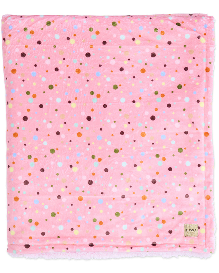 Polkadot Pink Kids Kuddle Blanket