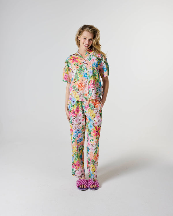 Alfresco Adult Organic Cotton Short Sleeve Shirt & Pant Pyjama Set