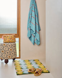 Aegean Stripe Bamboo Terry Bath Sheet