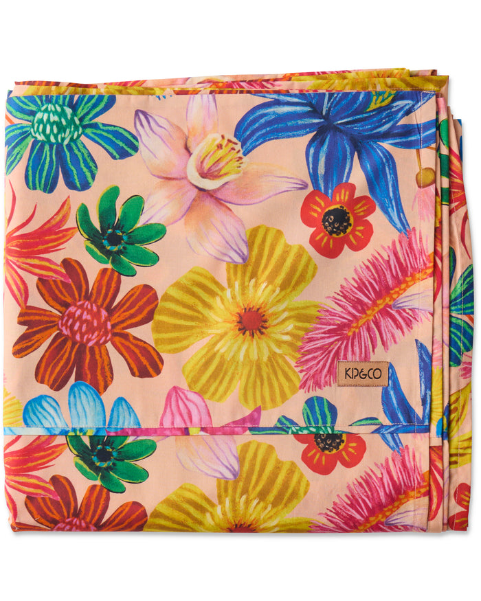 Wild Flowers In Bloom Organic Cotton Flat Sheet