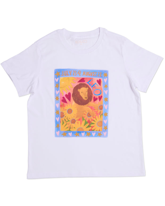 Zodiac Leo Adult Organic Cotton T-shirt