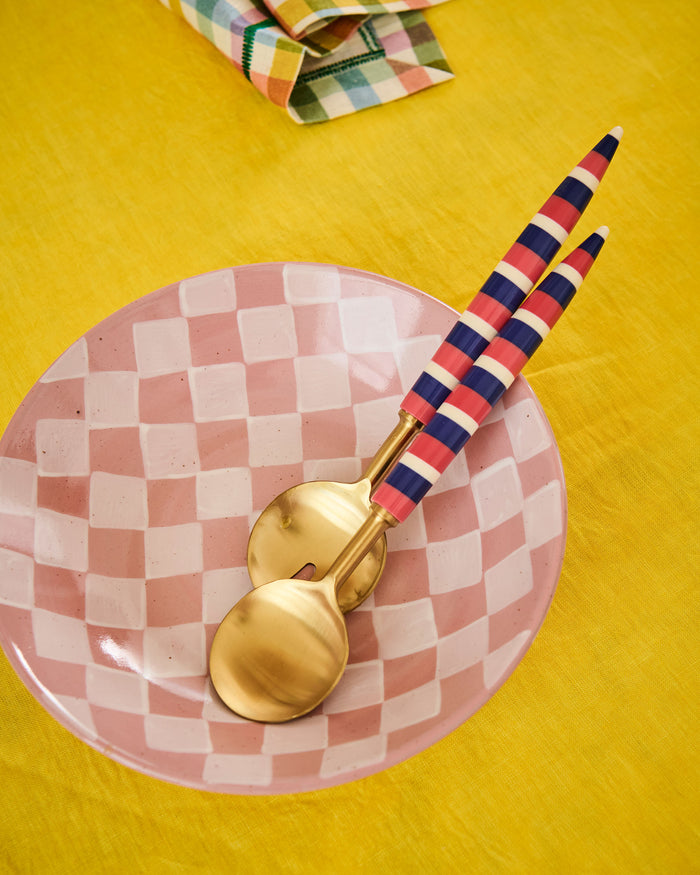 Crete Stripe Brasserie Salad Servers