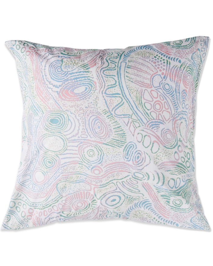 Tjala Tjukurpa Pastel Organic Cotton European Pillowcases