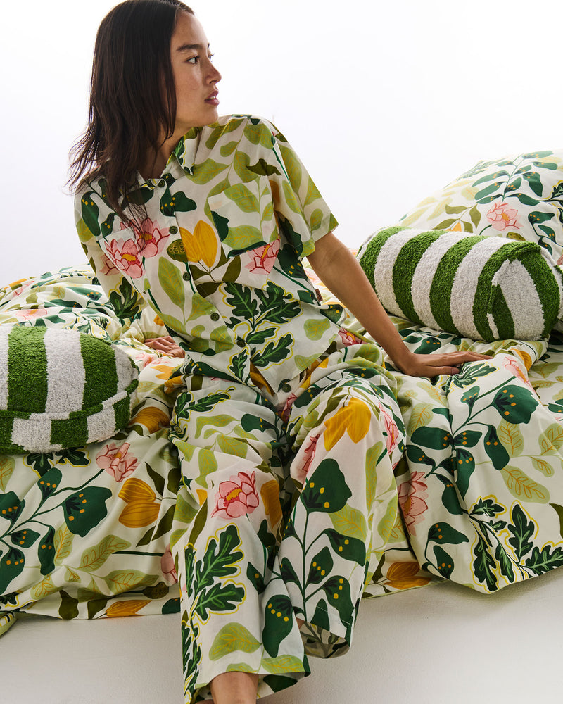 Wander Adult Organic Cotton Short Sleeve Shirt & Pant Pyjama Set