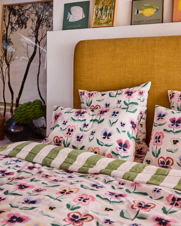 Pretty Pansy Organic Cotton Pillowcases