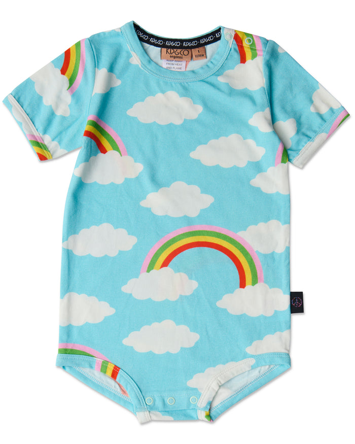 Cloudy Dayz Organic Short Sleeve Romper