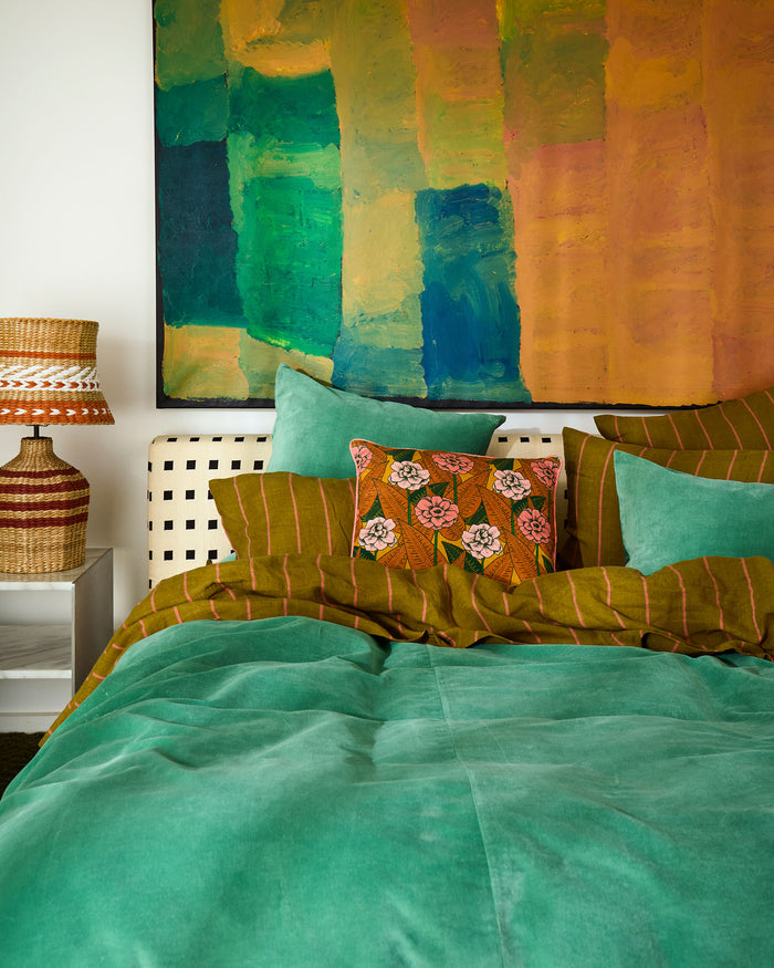 Pistachio Velvet European Pillowcases