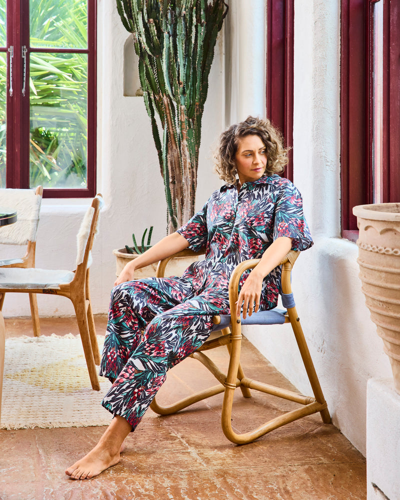 kip-co-x-margaret-preston-protea-party-adult-organic-cotton-short-sleeve-shirt-pant-pyjama-set