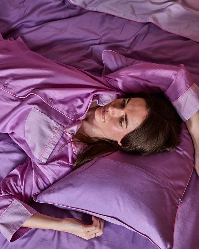 Glow In Amethyst Bamboo Cotton Fitted Sheet