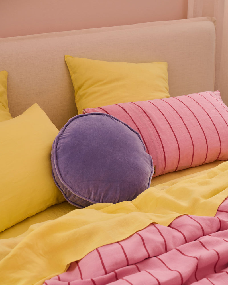 Lemon Butter Linen European Pillowcases