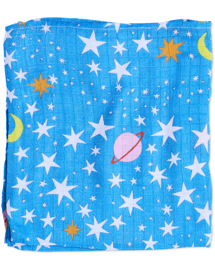 Stars And Moon Bamboo Swaddle