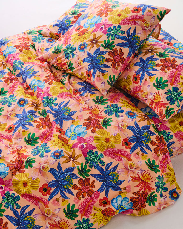 Wild Flowers In Bloom Organic Cotton European Pillowcases