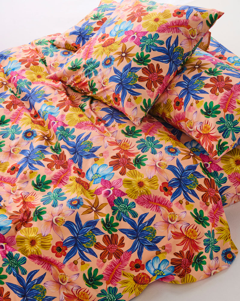 Wild Flowers In Bloom Organic Cotton European Pillowcases