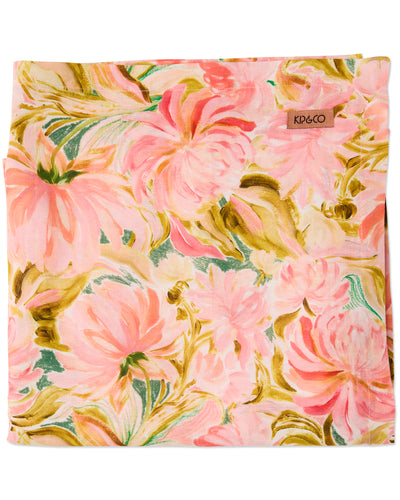 Warm Floral Breeze Tablecloth