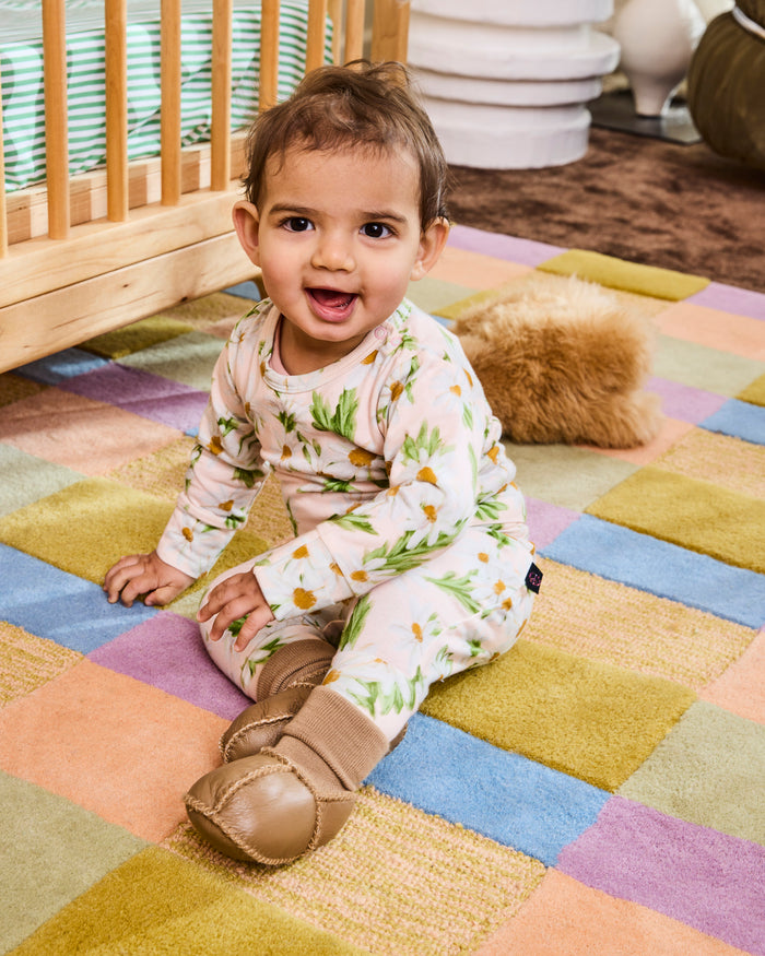 Sweet Daisy Organic Long Sleeve Romper
