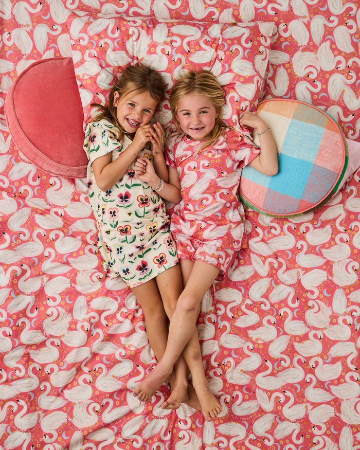 Pretty Pansy Kids Organic Cotton Short Sleeve Nightie