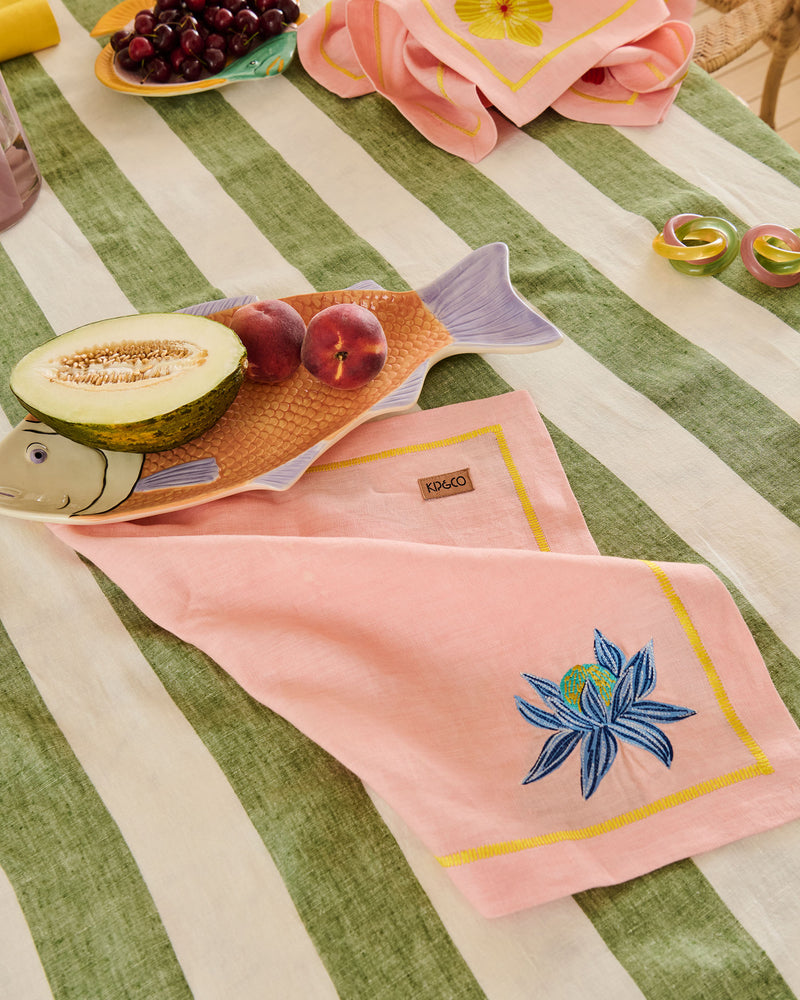 Wild Flower Embroidered 4P Napkin Set