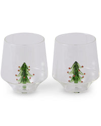 Oh Christmas Tree Tumbler Glass 2P Set
