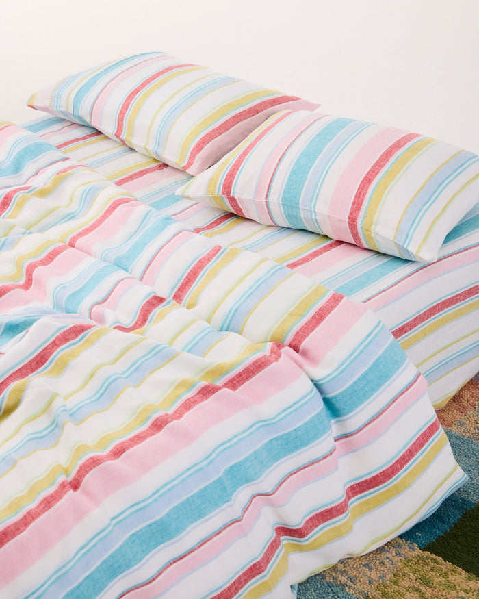 Bellissimo Stripe Linen Fitted Sheet