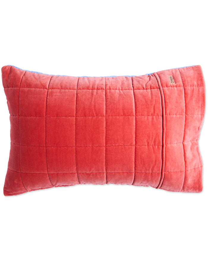 Blue Robin Velvet Quilted Pillowcases