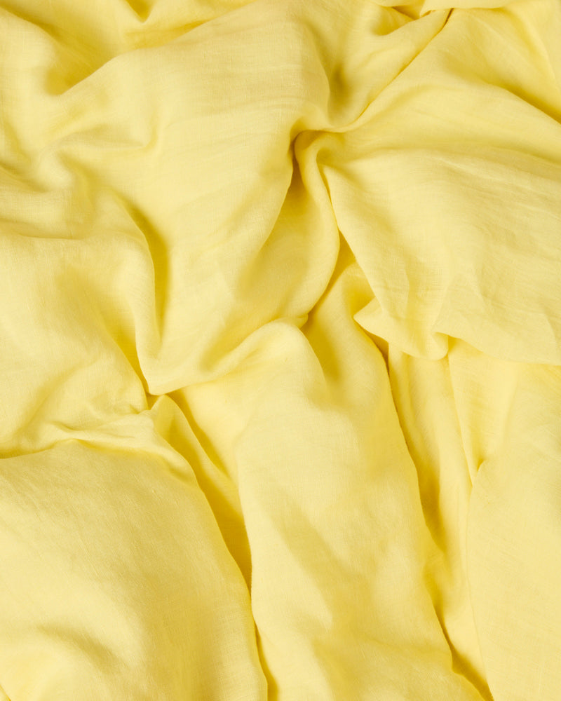 Lemon Butter Linen European Pillowcases