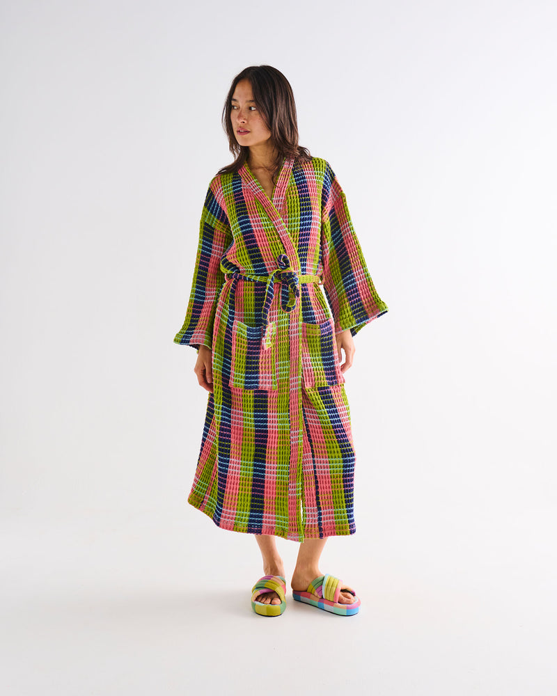 Florida Tartan Waffle Bath Robe