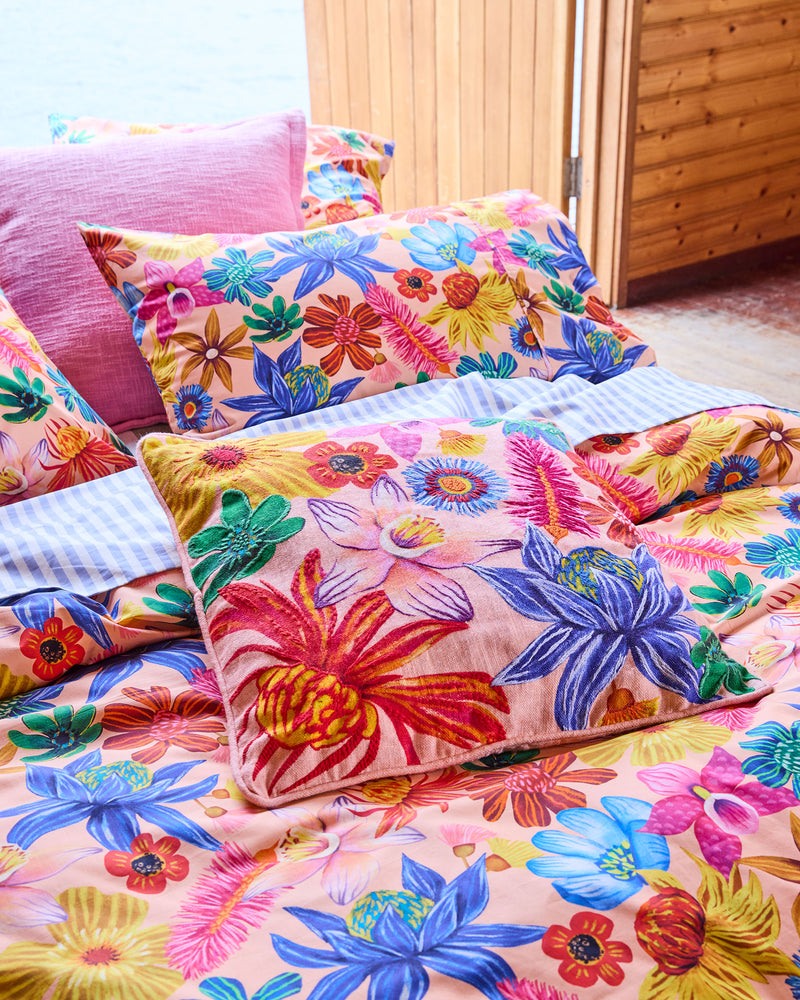 Wild Flowers In Bloom Organic Cotton Quilt Cover