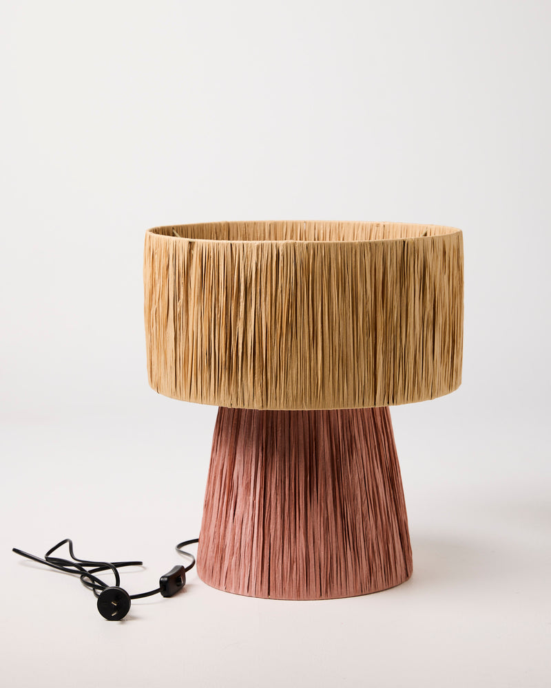 Sassafras Raffia Lamp