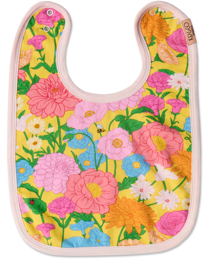 Follow The Sun Yellow Organic Cotton Bib