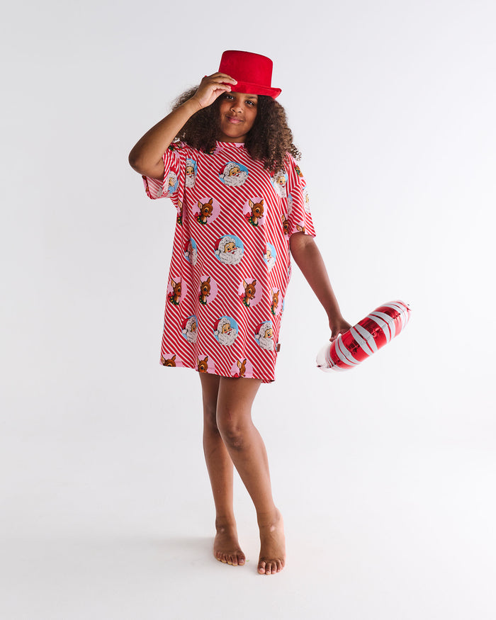 I Love Christmas Spot Teen Organic Cotton Oversize T-shirt Nightie