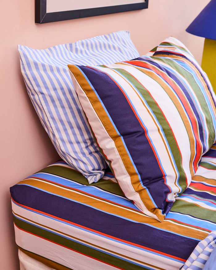 Nautical Stripe Organic Cotton Fitted Sheet