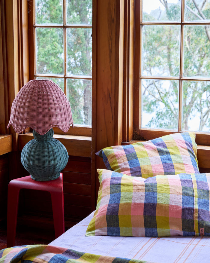 Florida Tartan Linen Pillowcases