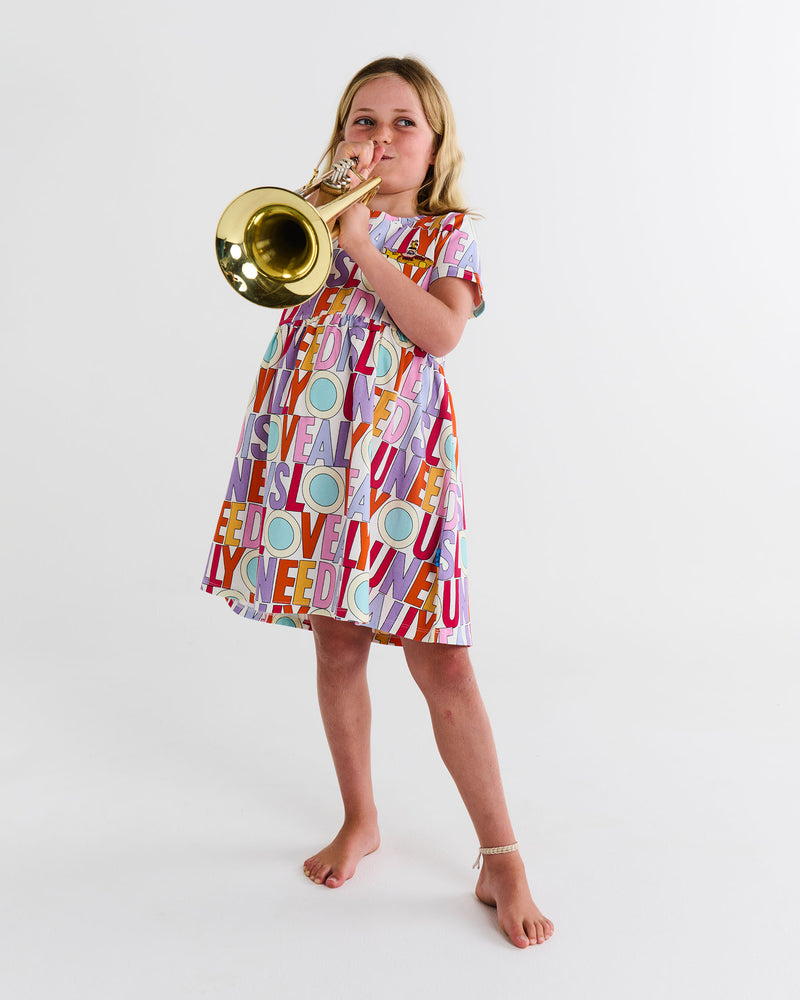 Kip&Co x The Beatles All You Need Is Love Organic Cotton Everyday Dress